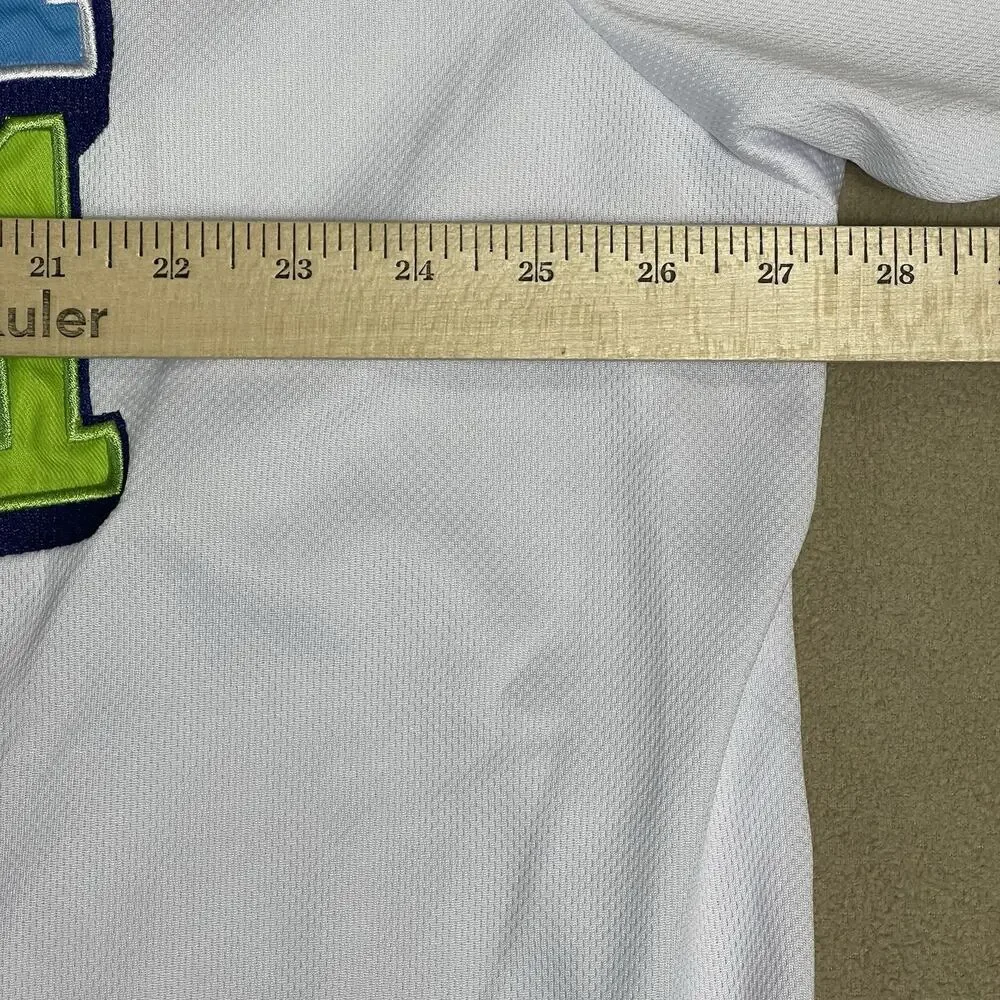 Disney Monster Inc‎ Jersey Mens XXL White Wazowski Embroidered Graphic Button Up